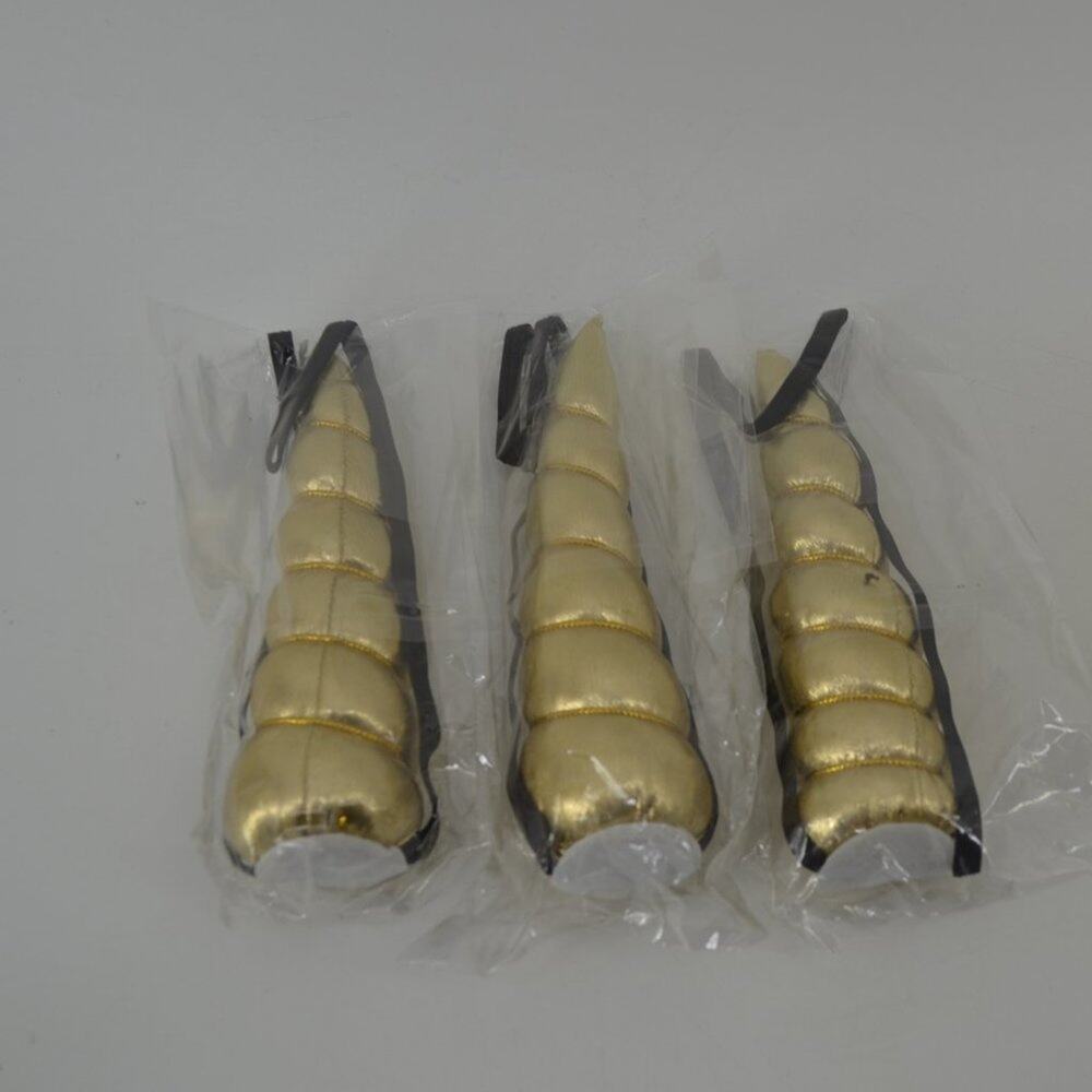 Costume 3 Horns Cosplay Shiny Unicorn Elastic Headband Halloween Gold